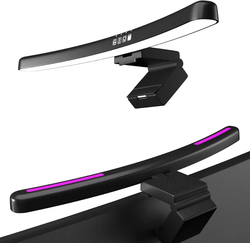 Gaming Accessories Bedroom - モニターライトバー湾曲したRGBバックライト付きコンピュータスクリーンランプアイケアタッチ雰囲気ライトゲームルームの装飾用