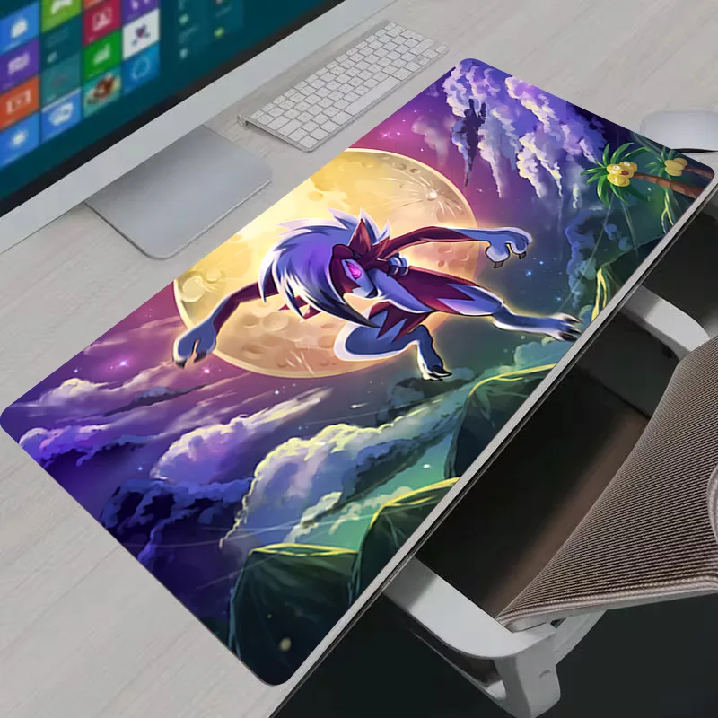 Gaming Accessories For Gaming Setup - コンピュータマウスパッドゲーミング P-ポケモン ライカンロック マウスパッド ステッチエッジ XXL