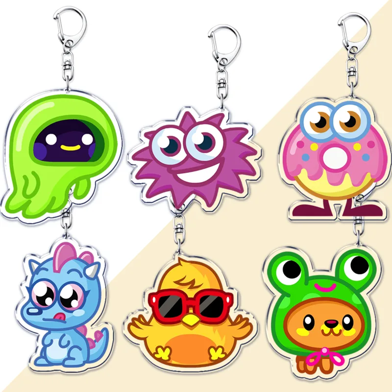 Gaming Accessories Kids - 漫画キッズゲームキーホルダー、女性用アクセサリーバッグ、オディ・エクト・イギー・スキャンプ・キューティーパイキーリング、ジュエリーファン、ゲーミングフレンズギフト