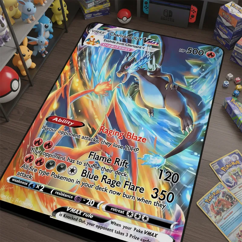 Gaming Accessories Kids - アニメポケモンカード リザードン VMAX ラグ フロアラグ 子供部屋