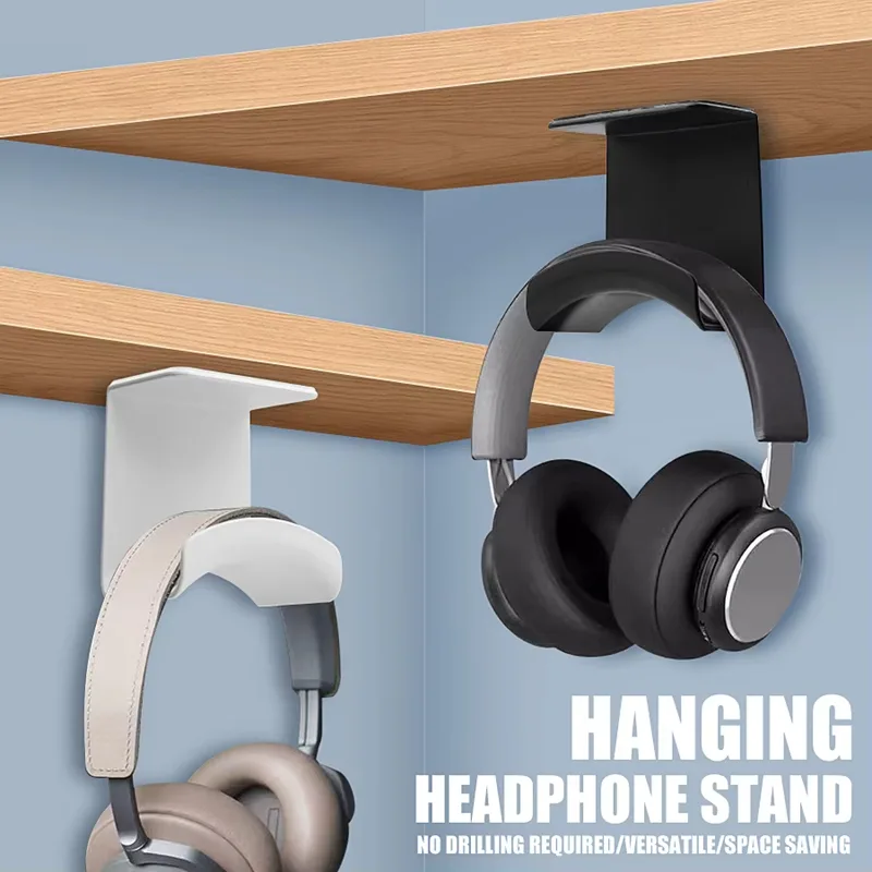 Gaming Accessories For Setup - ユニバーサルヘッドフォンスタンド粘着プラスチック壁掛けハンガーデスク下ヘッドセットラックホルダーゲーム用イヤホンブラケットサポート