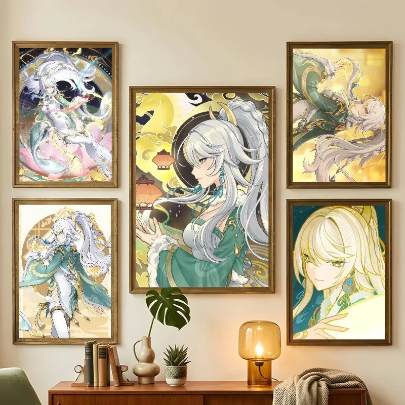 Gaming Accessories Bedroom - ゲーム Wuthering Waves Zibai ポスター寝室用ゲーマールーム装飾レストラン壁トレンディな美的ギフト