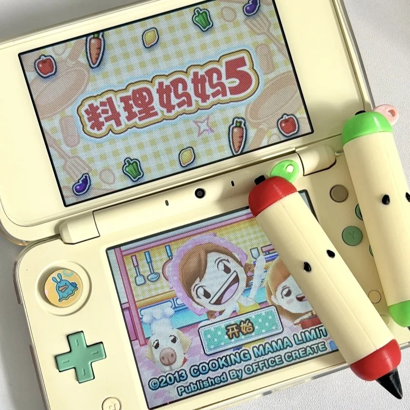 Gaming Accessories Cute - スタイラスペンかわいいリンゴの形の 3D プリント細い先端チェーン付き任天堂 3DS 2DS NDS