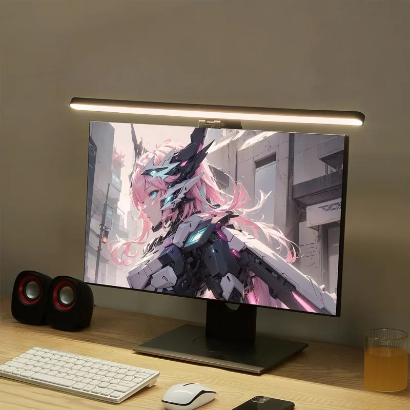 Gaming Accessories Bedroom - LEDモニターライトハンギングデスクランプ - 無段階調光、仕事やゲームセットアップに最適な目に優しいランプ