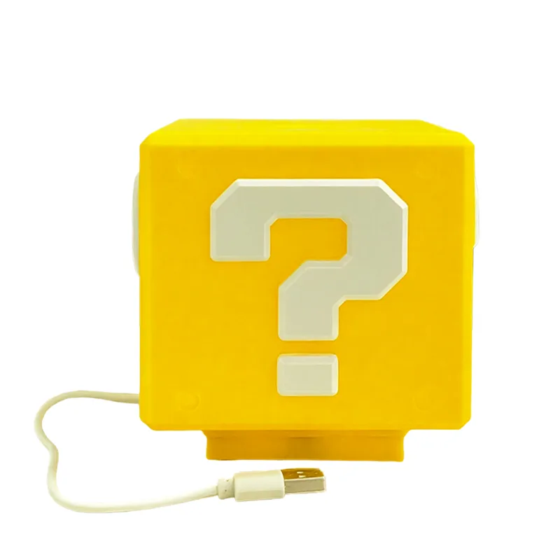 Gaming Accessories Bedroom - 2026年版 クエスチョンブロックランプ サウンドエフェクト付き USB給電 LEDナイトライト ゲーミングルーム装飾用