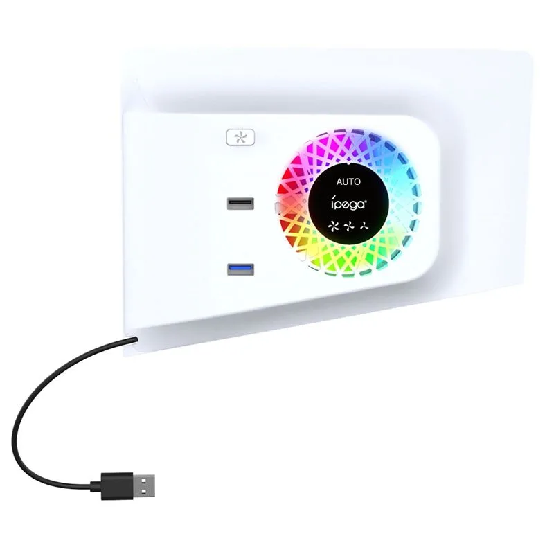 Fan Hub Rgb Controller - IPEGA PS5 SLIM用温度制御冷却ファン クーラー+USB、RGBライト付きハブ PG-P5S019 プレイステーション5スリム用