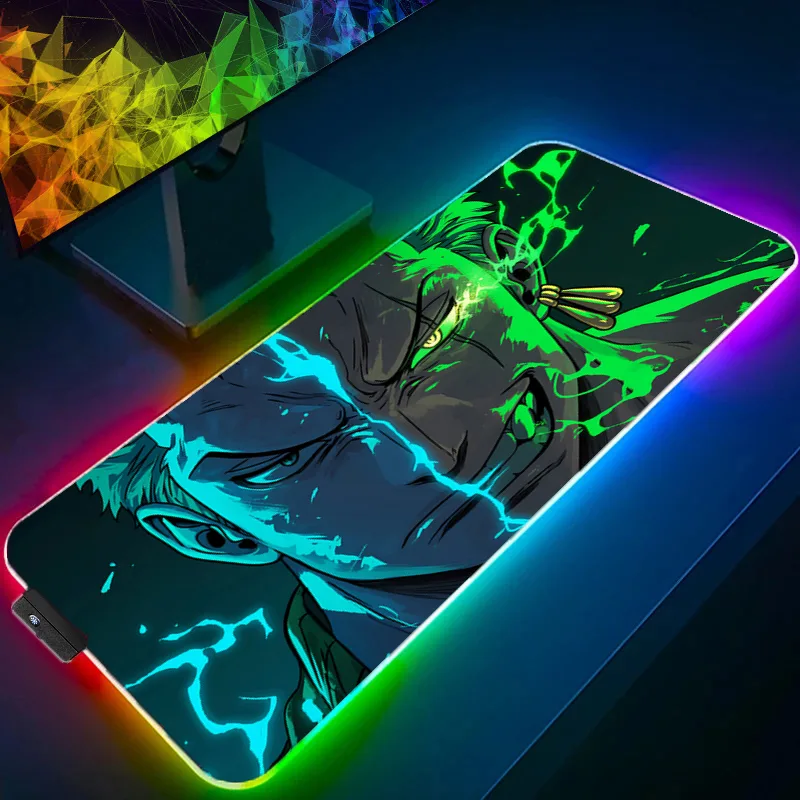 Gaming Accessories For Gaming Setup - ワンピースゾロマウスパッド RGB ゲームアクセサリー Gabinete ゲーマー PC