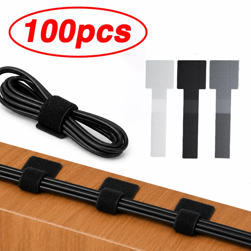 Gaming Accessories Needed - ケーブルタイ 再利用可能なストラップ ベルクロ フックとループ 自己粘着式 家庭用コードホルダー