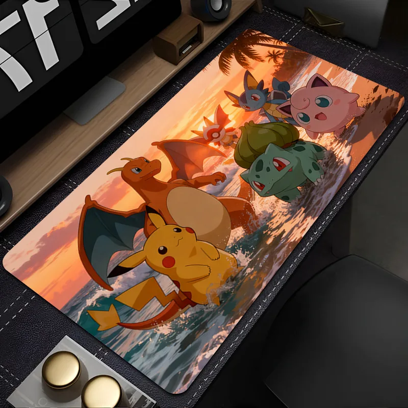 Gaming Accessories For Gaming Setup - マウスパッド Lockedge 大型ゲームアクセサリー E スポーツプレーヤーコンピュータゲーマーキーボードマウスマットデスク P-Pokemons