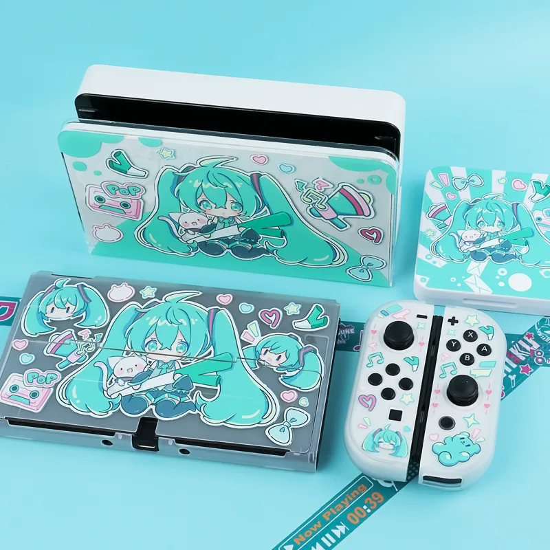 Gaming Accessories Kids - スイッチ 2 OLED 保護ケース初音ミク分割ハードシェルアンチスクラッチカバービデオゲームコンソール大人ゲーマー用