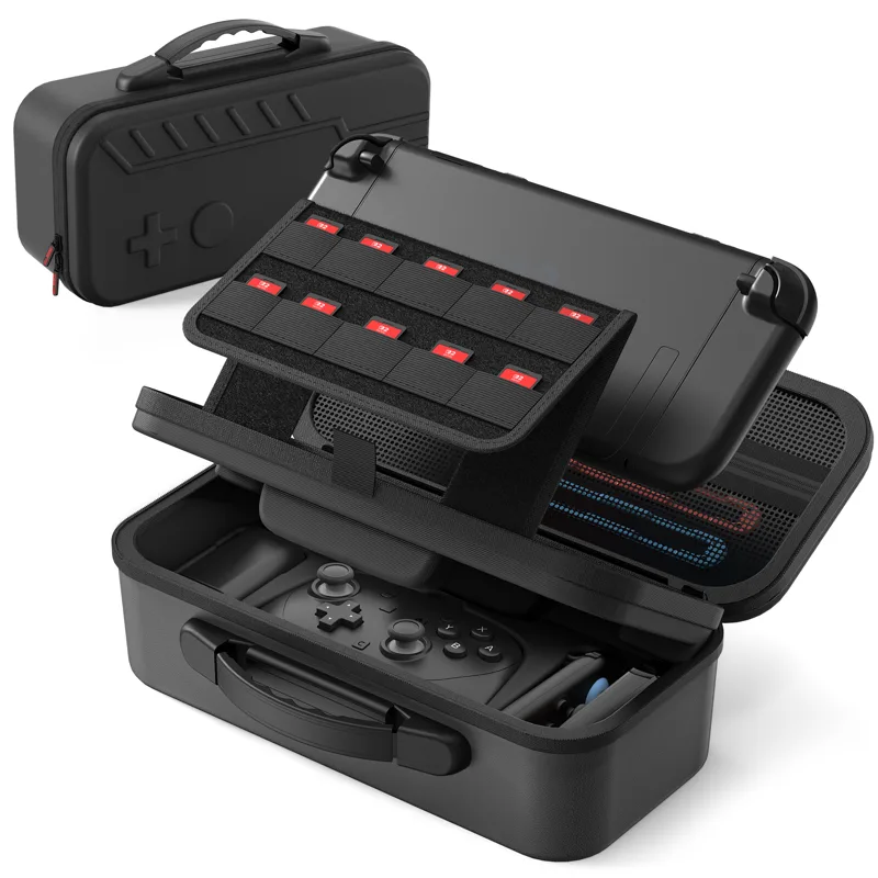 Gaming Accessories Store - Switch 2 ゲーム機収納ボックス保護ボックスに最適、プロコントローラーハンドバッグNS2バックパックアクセサリーを収納可能