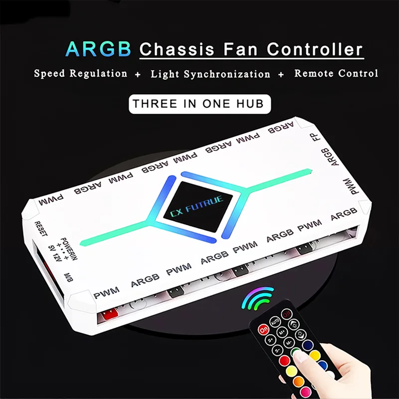 Fan Hub Rgb Controller - 5V 3ピン ARGB & 12V 4ピン