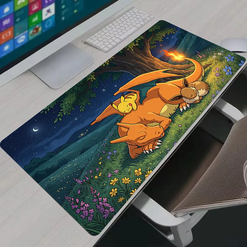Gaming Accessories For Gaming Setup - マウスパッドアニメ PC ゲーマーキャビネットマウスパッド P-ポケモンキーボードデスクマットコンピュータゲームアクセサリーかわいいピカチュウプレイマット