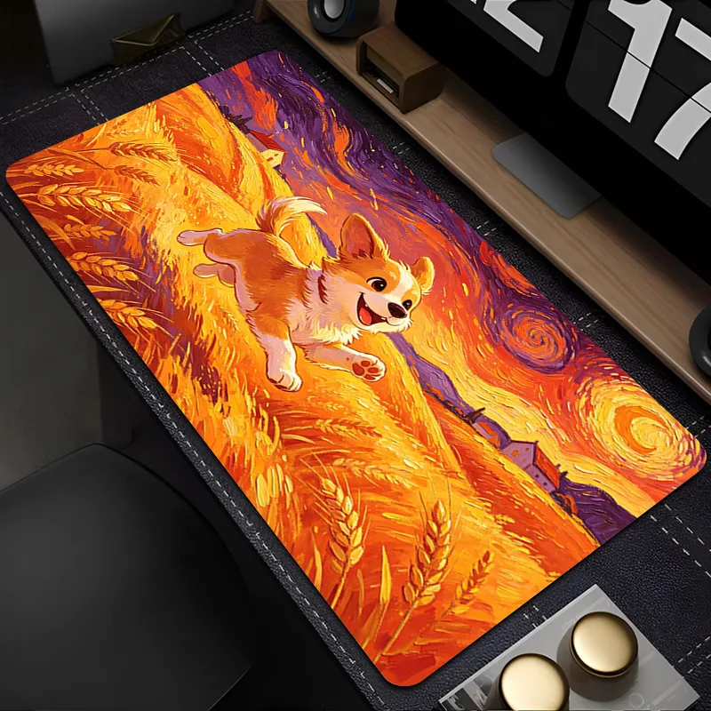 Gaming Accessories Cute - マウスパッドかわいいスムーズデスクマット大型ゲームアクセサリー特別にデザインされたかわいい犬オフィスマウスパッドゲームラップトップデスクマット