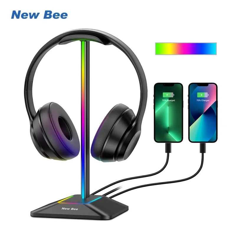 新しい Bee Z8 RGB ヘッドフォンスタンドホルダー  - Gaming Accessories For Setup のレビューと価格