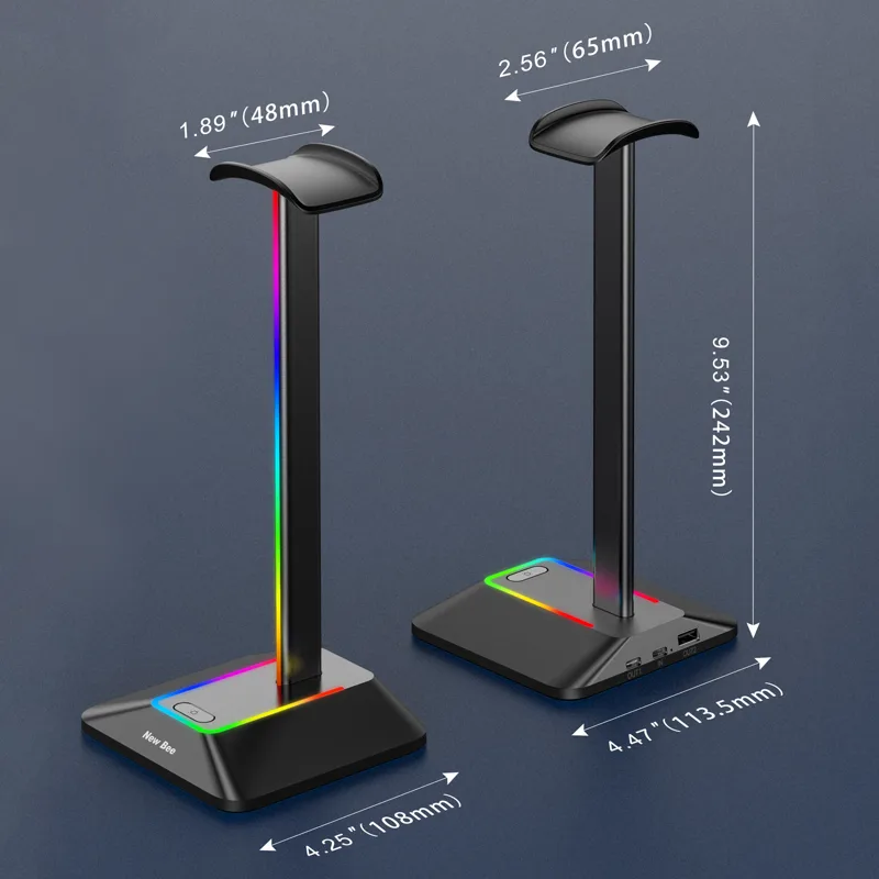 新しい Bee Z8 RGB ヘッドフォンスタンドホルダー  - Gaming Accessories For Setup のレビューと価格