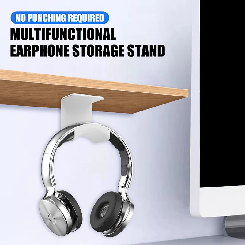 ユニバーサルヘッドフォンスタンド粘着プラスチック壁掛けハンガ - Gaming Accessories For Setup のレビューと価格