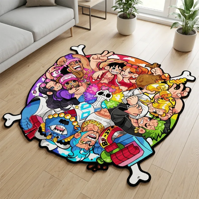 ワンピース ルフィ 麦わら帽子の船員たち アニメ フロアマッ - Gaming Accessories Bedroom のレビューと価格