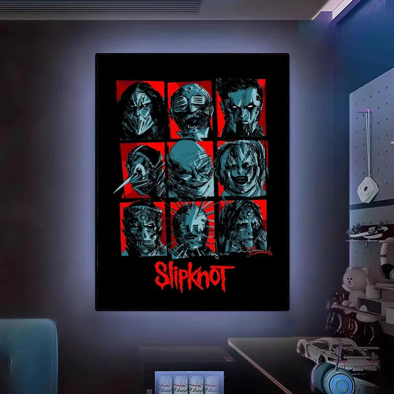 バンド S-Slipknot ロックポスター モダンな美的ポ - Gaming Accessories Bedroom のレビューと価格