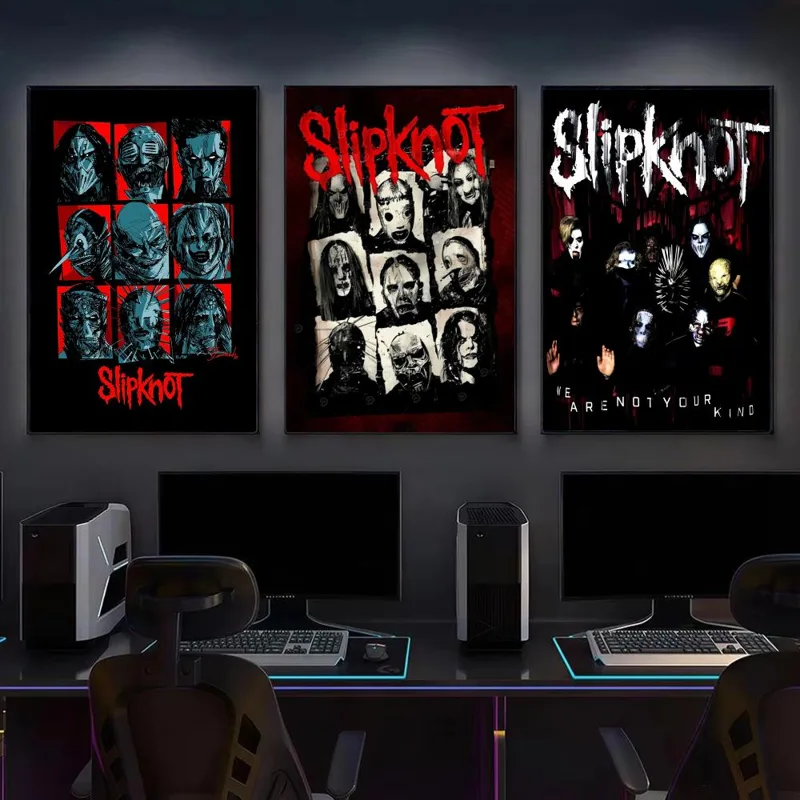 バンド S-Slipknot ロックポスター モダンな美的ポ - Gaming Accessories Bedroom のレビューと価格