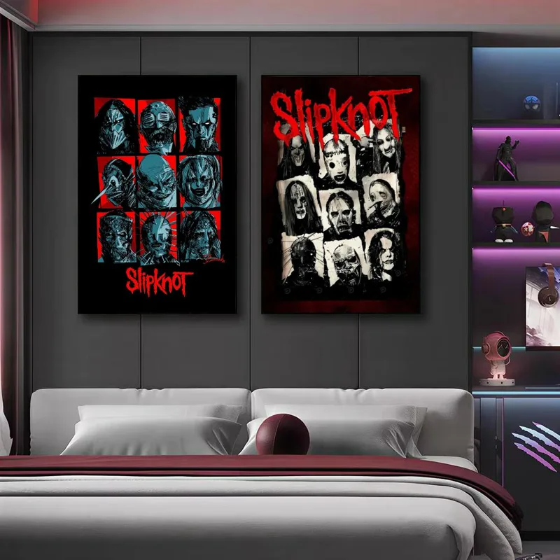 バンド S-Slipknot ロックポスター モダンな美的ポ - Gaming Accessories Bedroom のレビューと価格