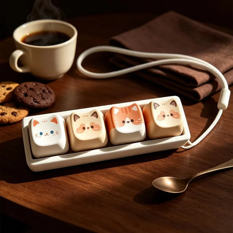 かわいい猫のメカニカルスイッチテスターキーホルダー、カワイイ - Keyboard Switch Tester のレビューと価格