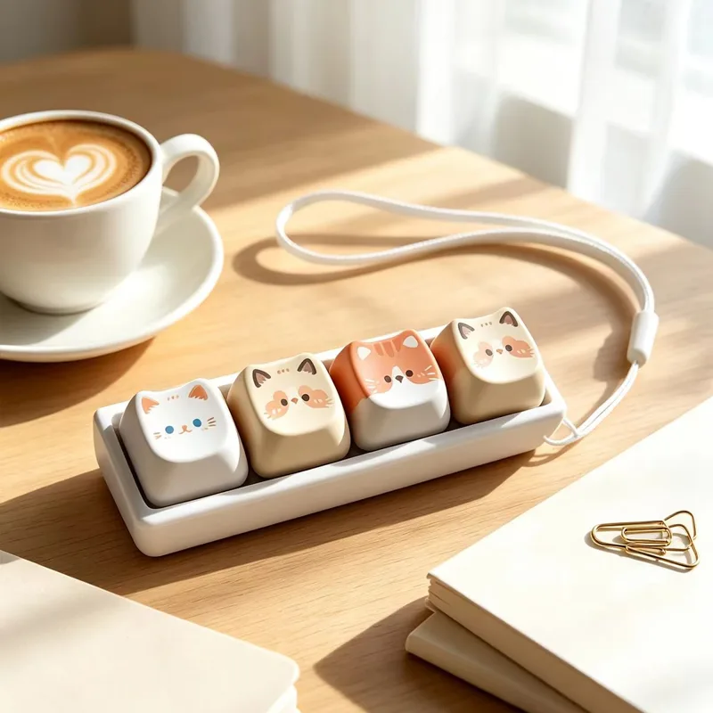 かわいい猫のメカニカルスイッチテスターキーホルダー、カワイイ - Keyboard Switch Tester のレビューと価格