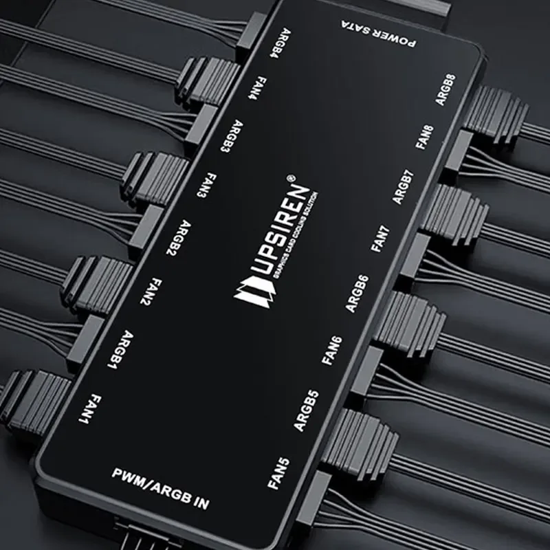 アップシレンシャーシファンハブ、8セットのargbおよびpw - Fan Hub Rgb Controller のレビューと価格