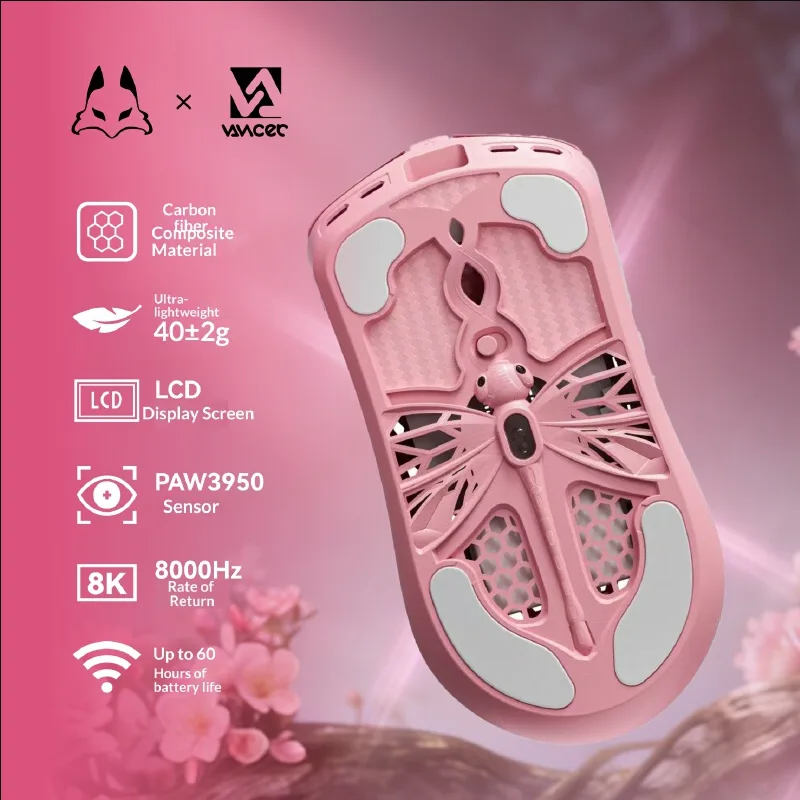ヴァンサー・アキツ ピンク カーボンファイバー マウス Pa - Gaming Accessories For Valorant のレビューと価格