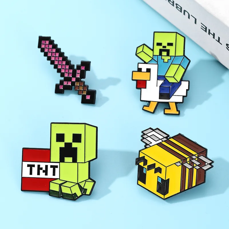 4個入りのかわいいベビーゾンビチキンジョッキー＆ピクセルビー - Gaming Accessories Cute のレビューと価格