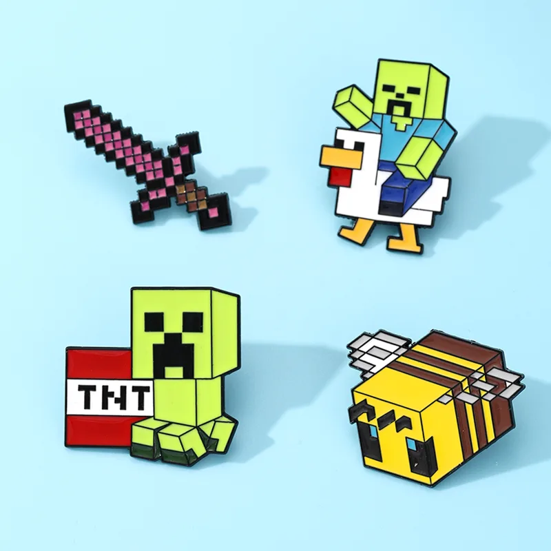 4個入りのかわいいベビーゾンビチキンジョッキー＆ピクセルビー - Gaming Accessories Cute のレビューと価格