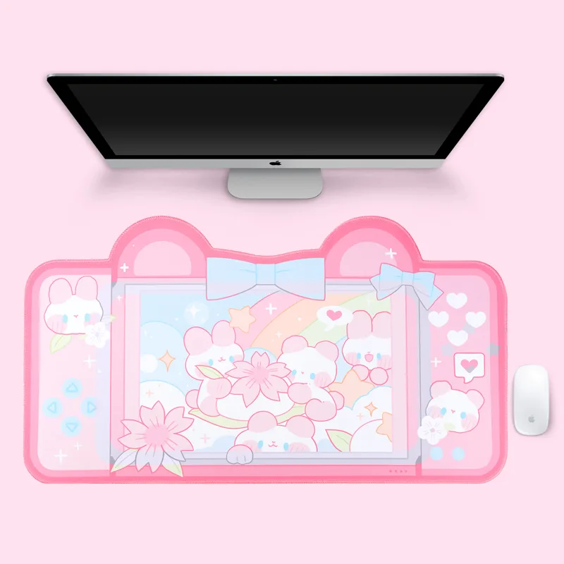 特大のゲームマット,パステルカラーのパステルパッド,カエル, - Gaming Accessories Cute のレビューと価格