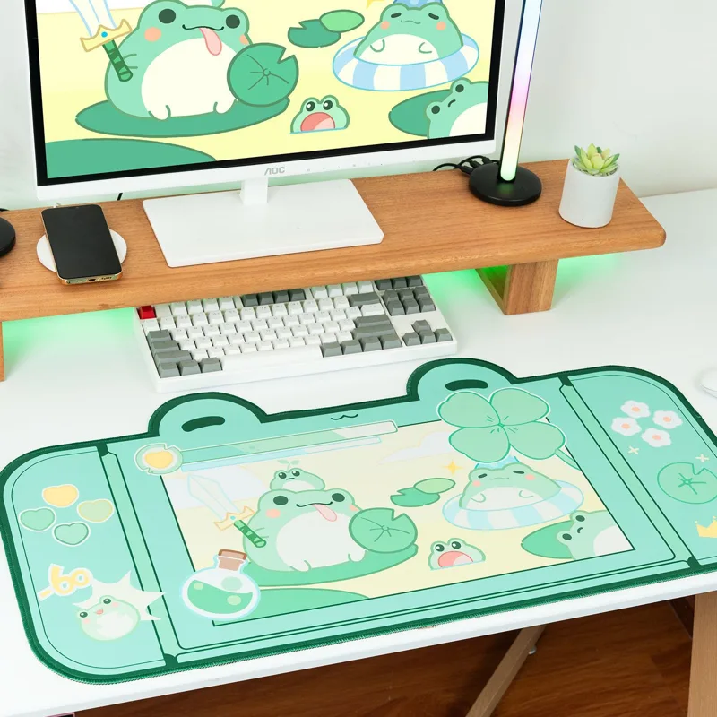 特大のゲームマット,パステルカラーのパステルパッド,カエル, - Gaming Accessories Cute のレビューと価格