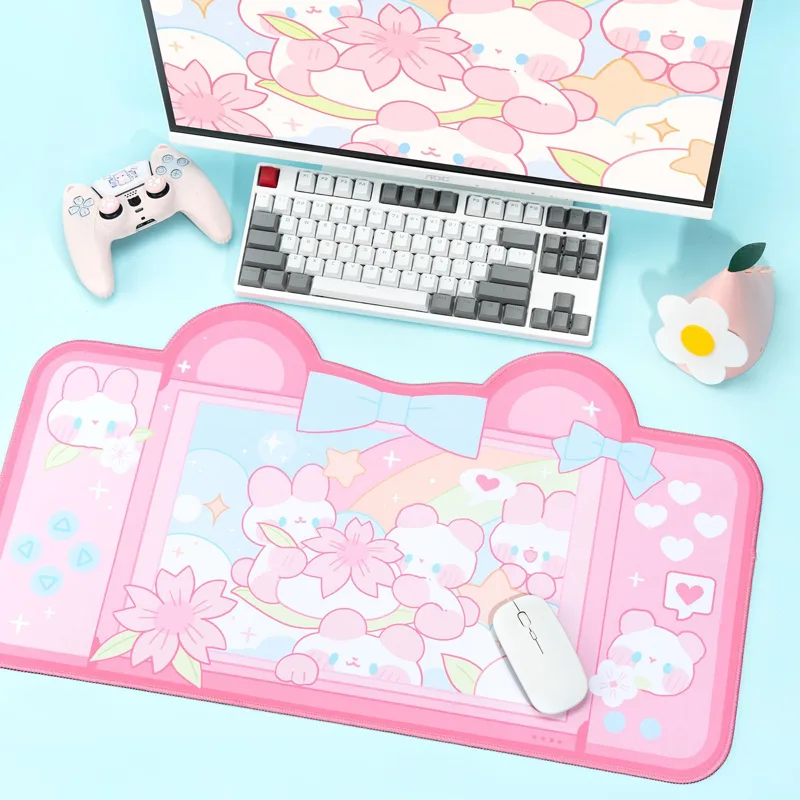 特大のゲームマット,パステルカラーのパステルパッド,カエル, - Gaming Accessories Cute のレビューと価格