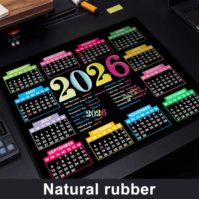 2026 カレンダー マウスパッド 防水 ホーム オフィス  - Gaming Accessories For Gaming Desk のレビューと価格