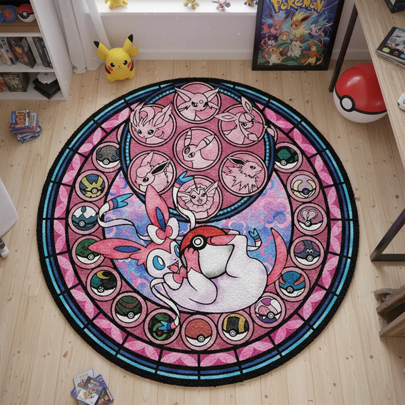 ポケモンスタイルアニメカーペット シルベオンフロアラグ 子供 - Gaming Accessories Kids のレビューと価格