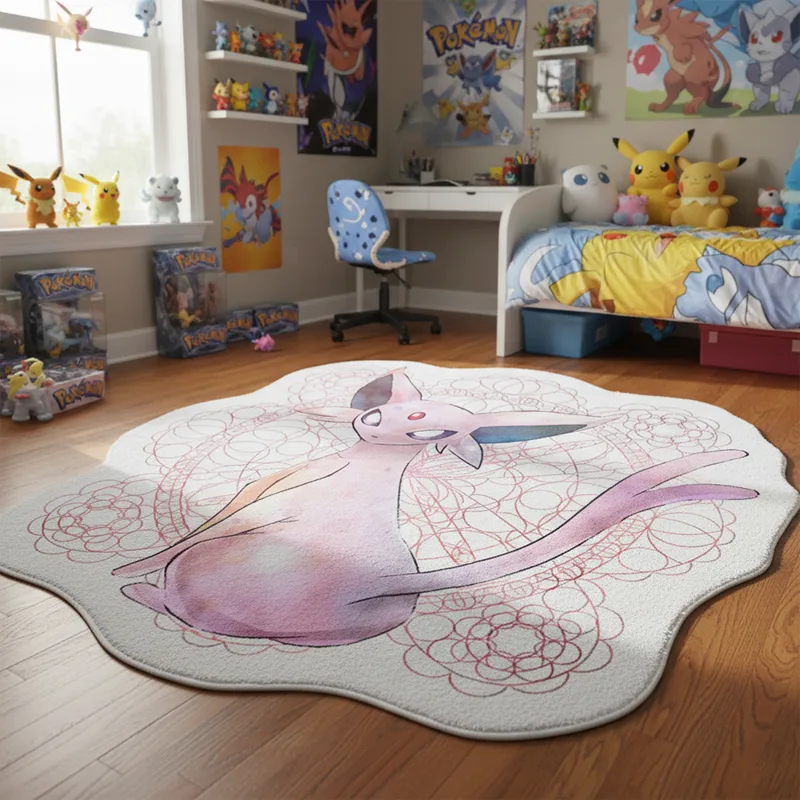 アニメカーペットポケモンかわいいエスペオンラグフロアラグ子供 - Gaming Accessories Kids のレビューと価格
