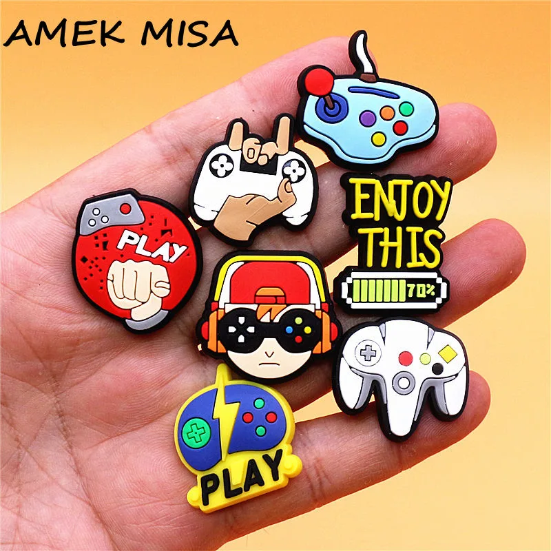 ゲーム愛好家のためのPVCシューズチャーム,ゲーム愛好家のた - Gaming Accessories Kids のレビューと価格