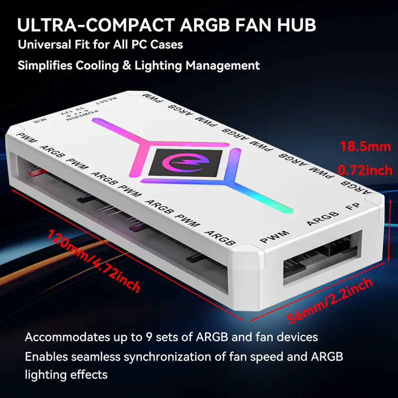 Zezzio Z-H8 9ポート ARGB＆PWM ハブ 5 - Fan Hub Rgb Controller のレビューと価格