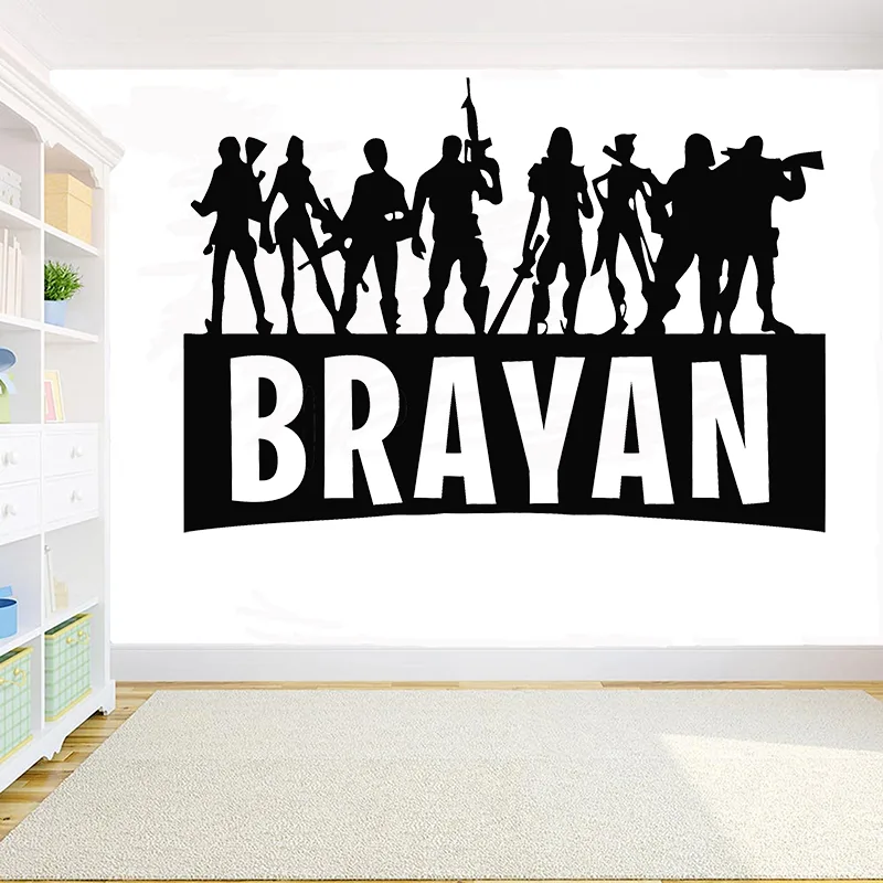 ゲームパーソナル名前壁の装飾デカールビデオゲームのウォールス - Gaming Accessories Bedroom のレビューと価格
