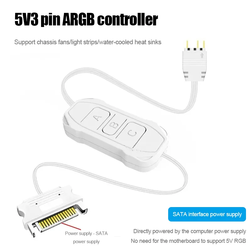 神光同期5V3ピンARGBコントローラーシャーシファンライト - Fan Hub Rgb Controller のレビューと価格