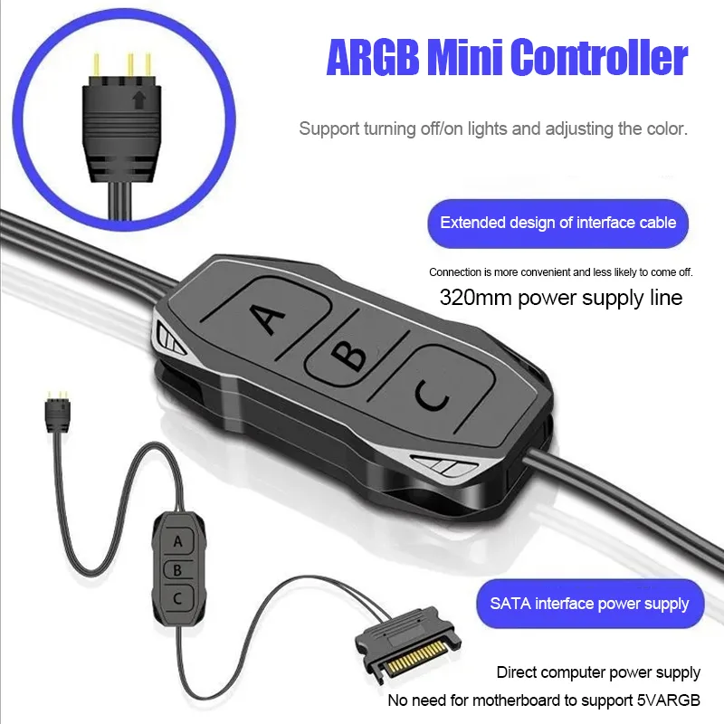 神光同期5V3ピンARGBコントローラーシャーシファンライト - Fan Hub Rgb Controller のレビューと価格