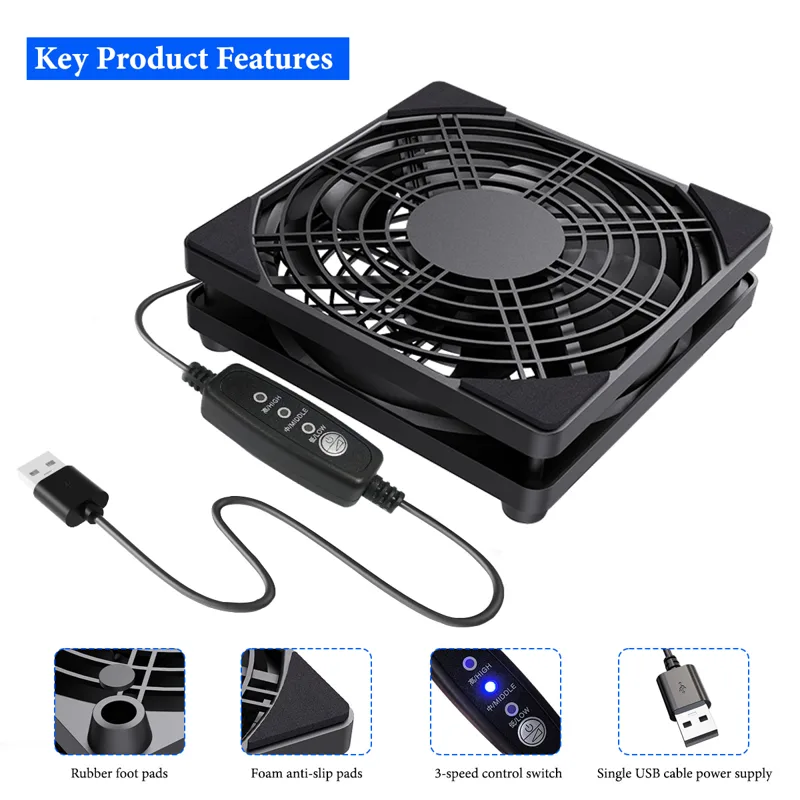 USBインターフェース付き3段階速度調整可能なファン、静音動 - Fan Hub Rgb Controller のレビューと価格