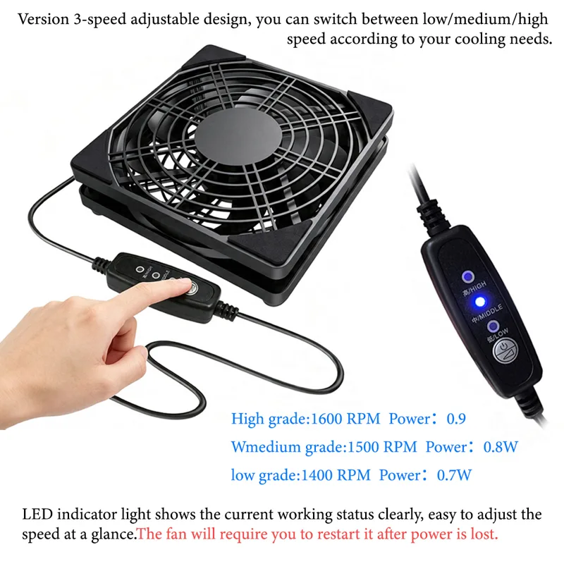 USBインターフェース付き3段階速度調整可能なファン、静音動 - Fan Hub Rgb Controller のレビューと価格