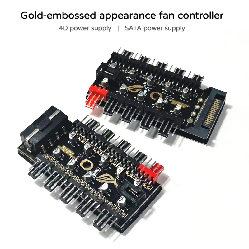 10ポート12V 4ピンPWMファンコントローラーハブ、SA - Fan Hub Rgb Controller のレビューと価格