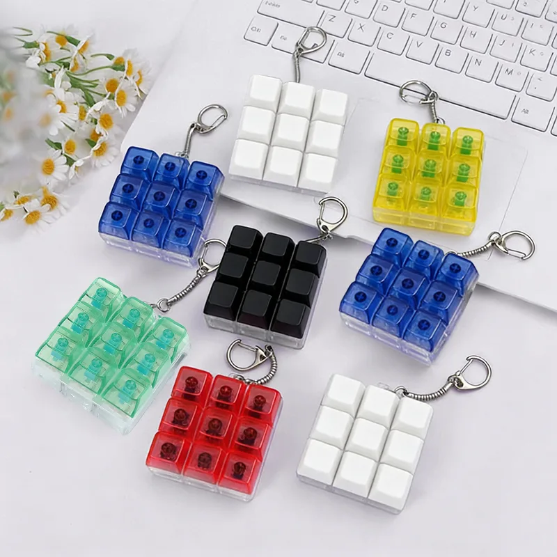 カスタマイズ可能なフィジェットキーホルダーおもちゃ - 9キ - Keyboard Switch Tester のレビューと価格