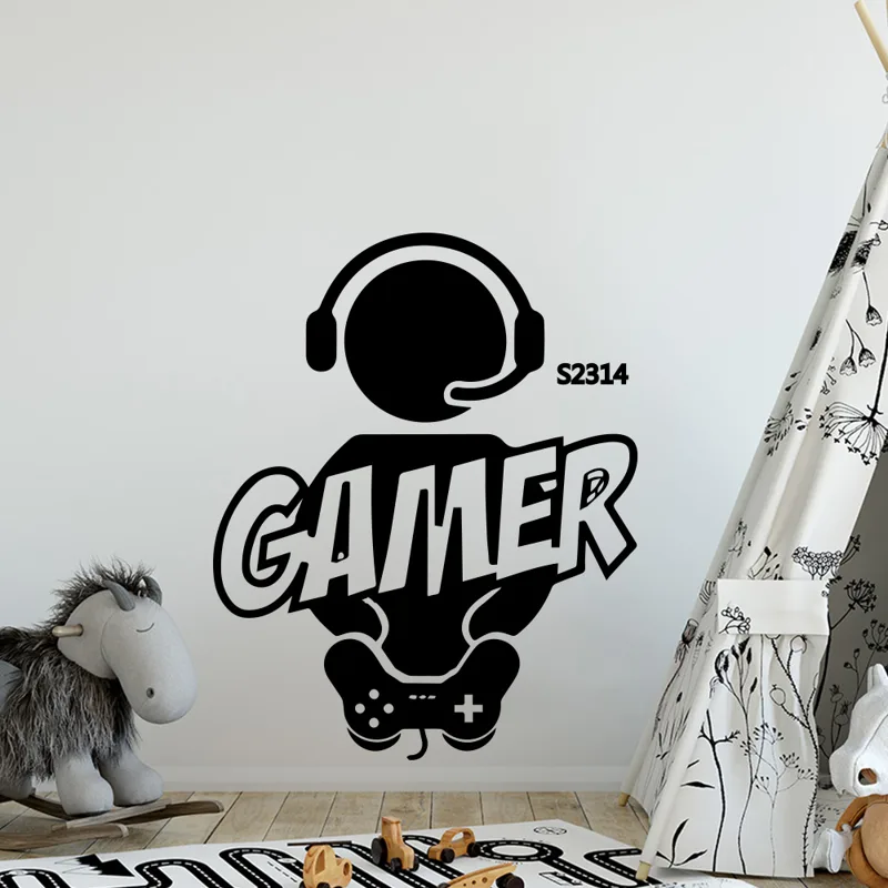 1pc ゲーマー壁アートデカールキッズルームの装飾ゲームハン - Gaming Accessories Bedroom のレビューと価格