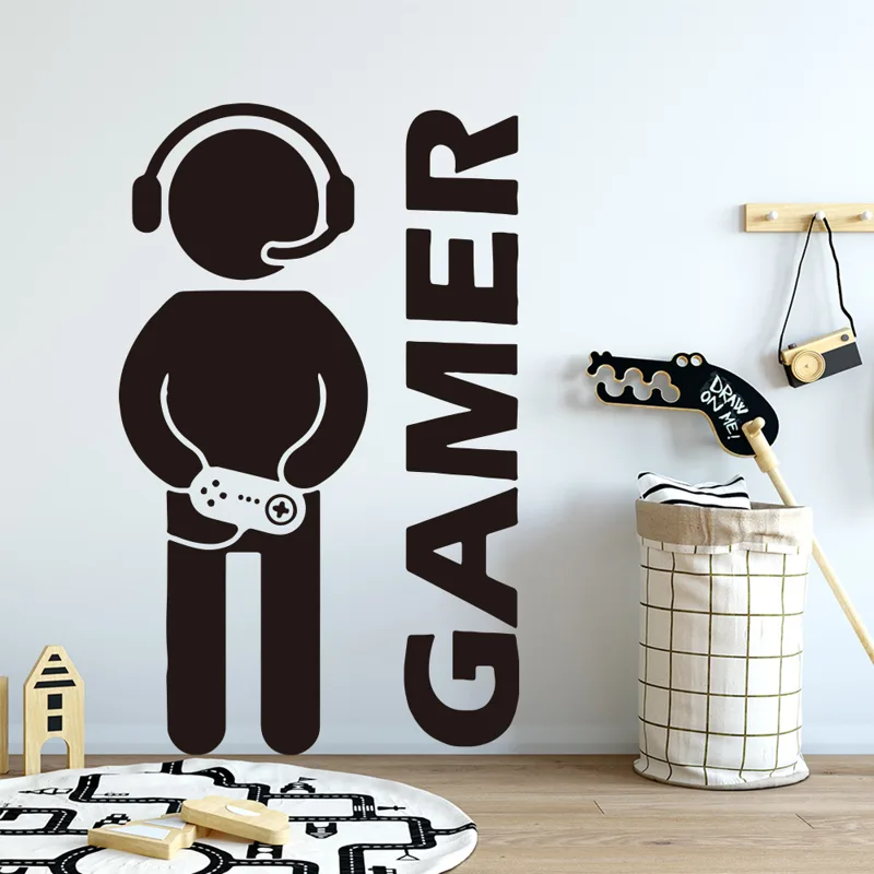 1pc ゲーマー壁アートデカールキッズルームの装飾ゲームハン - Gaming Accessories Bedroom のレビューと価格