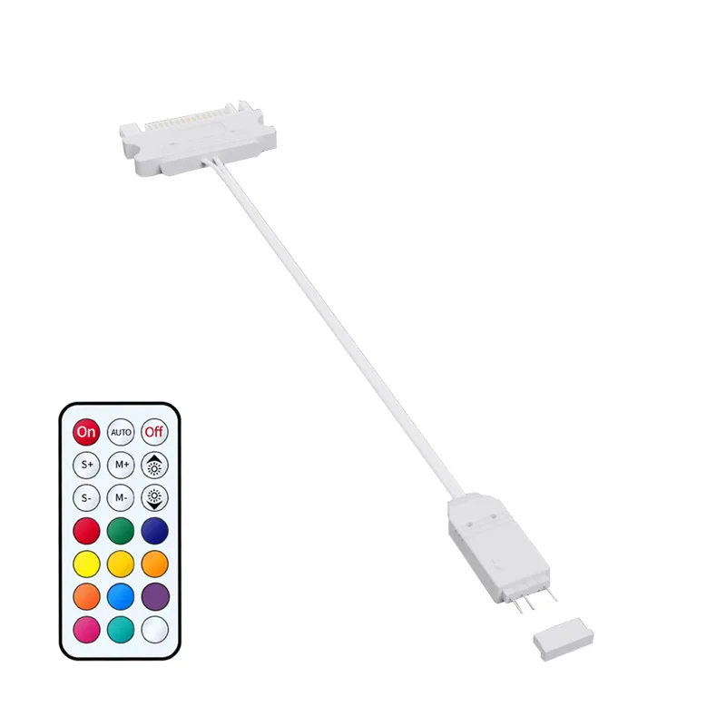 SATA給電5V 3ピンARGBコントローラー、RFリモート - Fan Hub Rgb Controller のレビューと価格