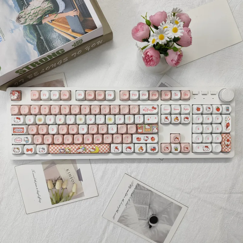 サンリオハローキティ有線メカニカルキーボード 104 キーか - Gaming Accessories Cute のレビューと価格